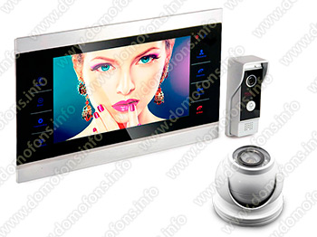 Комплект видеодомофона с камерой HDcom S-104 + камера KDM-6413G