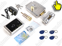 Комплектация электромеханического замка Anxing Lock - Мастер с RFID ключами